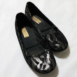 Metallic Gothic Ballet Flats